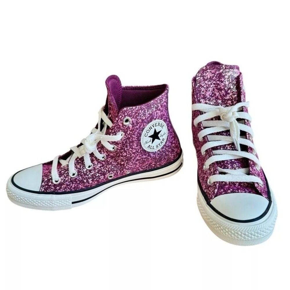 CONVERSE Chuck Taylor All Star Glitter Women Size 11 Orchid Purple Abyss A11137C - Picture 6 of 9